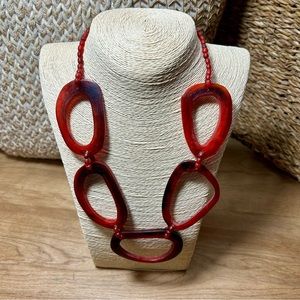 Large Vintage Acrylic Chain Necklace